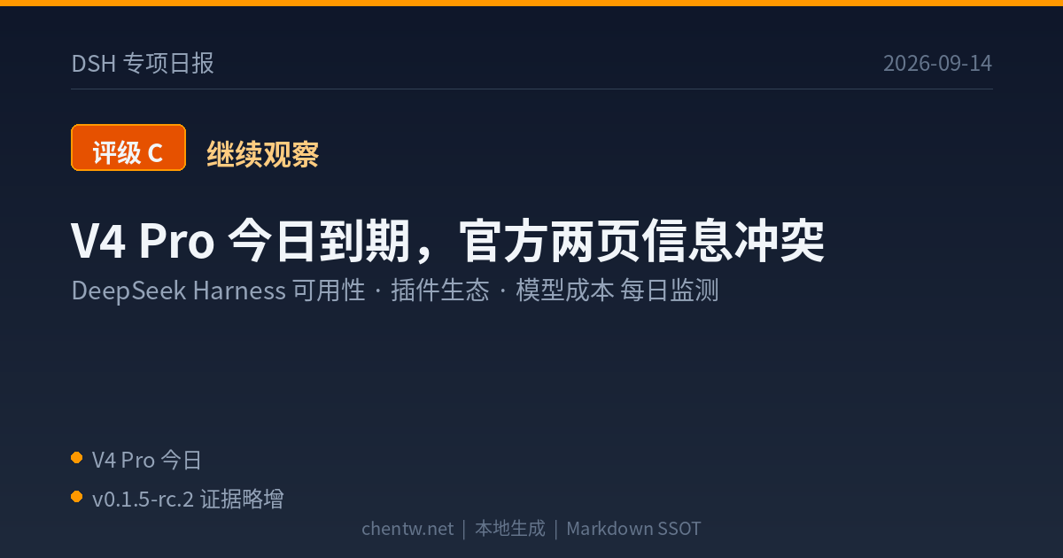 DSH专项日报 2026-09-14 评级C